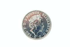 Two Pounds Queen Elizabeth .999 Fine Silver Coin
