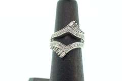 14kt Solid White Gold Diamond Ring Enhancer
