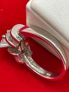 CERTIFIED LADIED PLATINUM AND DIAMOND ENGAGEMENT RING