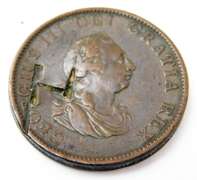 1799 British Coin with Counter Stamp