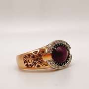 18kt Yellow Gold, Ruby, & Diamond Band Ring