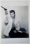 Clint Eastwood Autographed Pistol 6 Shooter Vintage B/W 12x18 Photo ACOA