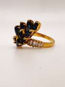 Stunning 18kt Solid Yellow Gold, Blue Sapphire, & Diamond Ring