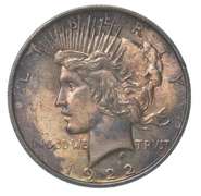 1922 Peace Silver Dollar - INSANE COLOR