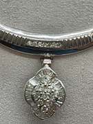 14K WHITE GOLD AND DIAMOND NECKLACE