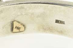 Sterling Silver Navajo Ronnie Joe Henry 14k Sugilite Cuff Bracelet