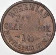 1863 Bohemian Fancy Glass Work Civil War Token NY 630H
