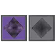 CTA - 102 (Diptych) Print by Vasarely (1908-1997)