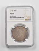 AU55 1819 Capped Bust Half Dollar NGC