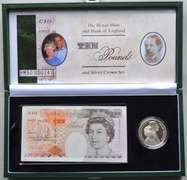 1997 England 10 Pound & Silver Crown Set