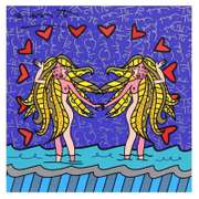 Gemini Girls (White) Limited Edition by Britto, Romero