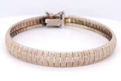 Vintage Italian 925 Sterling Silver Fancy Link Bracelet