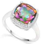 4.19CT MYSTIC GEMSTONE SILVER RING