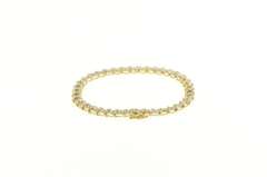 10K Yellow Gold 0.75 Ctw Diamond Wavy Link Classic Tennis Bracelet