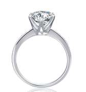 Ladies Sparkling 3 Ct White Fire Moissanite Ring