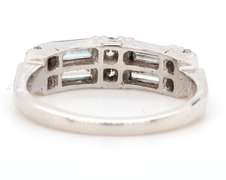 Vintage 0.58ctw Baguette and Round Diamond Ring in Platinum