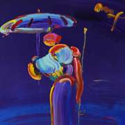Umbrella Man with Cane by Peter Max