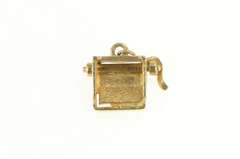 14K Yellow Gold 3D Articulated Typewriter Author Writer Charm/Pendant