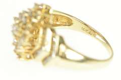 14K Yellow Gold 1.50 Ctw Diamond Encrusted Cluster Statement Ring