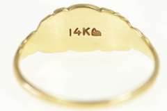 14K Yellow Gold Victorian Oval Monogram Name Initial Ring
