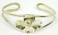 Vintage NYE Sterling Dogwood Cuff & Ring