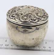 Vintage 925 Sterling Silver Flower Embossed Trinket Box