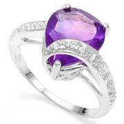 3.88CT AMETHYST SILVER RING