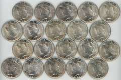 Choice BU Roll of 20 1922 Peace Silver Dollars