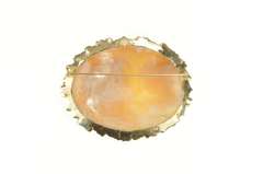 14K Yellow Gold Huge Carved Shell Cameo Floral Ladies Pin/Brooch