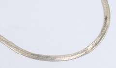 Vintage Italian 925 Sterling Silver Herringbone Necklace