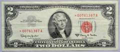 1963A Star Red Seal $2 US Note