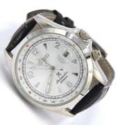 Seiko Automatic 20 Bar Watch with Black Leather Strap