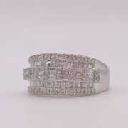 Gorgeous 14kt Solid White Gold & 2.0 Carat Diamond Band Ring