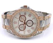 Bebe Rhinestone Chronograph Watch