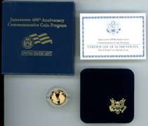 2007-W Jamestown 400th Anniversary $5 Proof Gold in Box/CoA