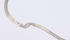 Vintage Italian 925 Sterling Silver Herringbone Necklace