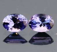 Vivid 2.09ct violet blue Tanzanite pair