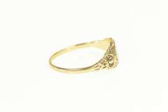 14K Yellow Gold Victorian Oval Monogram Name Initial Ring