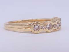 14kt Solid Yellow Gold Diamond Band