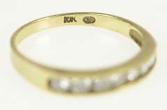 10K Yellow Gold Classic Channel Wedding Band Cubic Zirconia Ring