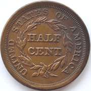 1857 Half Cent