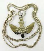 Vintage Silver Holy Spirit Esprit Dove Necklace