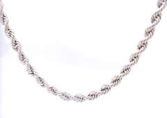 Popular White Gold Rope Chain Necklace