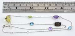 Adorable Multi-Stone Necklace in 14K WG