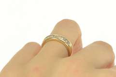 14K Yellow Gold 0.70 Ctw Baguette Diamond Wedding Band Ring