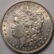 1890-O Morgan Silver Dollar Lustrous BU.