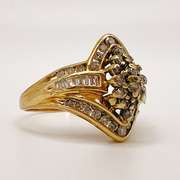14kt Solid Yellow Gold & Diamond Ring