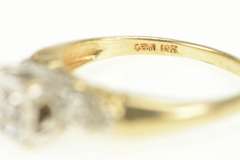 14K Yellow Gold Three Stone Diamond Promise Engagement Ring