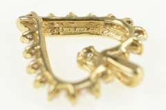 10K Yellow Gold 0.26 Ctw Diamond Inset Classic Heart Love Pendant