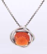 David Yurman Infinity Citrine Pendant on Chain